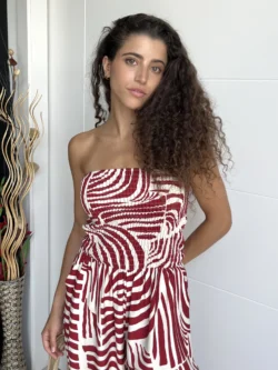 Mono Lino Palabra de Honor Estampado Rojo - Imagen 2