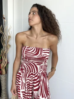 Mono Lino Palabra de Honor Estampado Rojo - Imagen 7