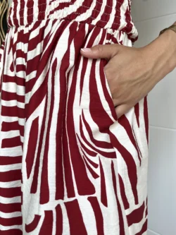 Mono Lino Palabra de Honor Estampado Rojo - Imagen 13