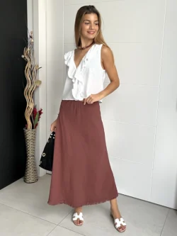 Falda Midi Teja Hilo - Imagen 2