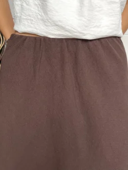 Falda Midi Chocolate Hilo - Imagen 11