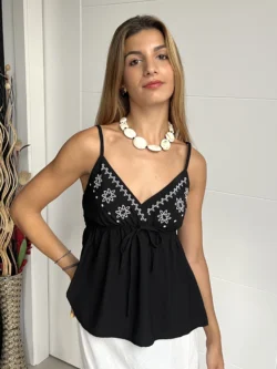 Top Tirantes Lazo Negro - Imagen 2