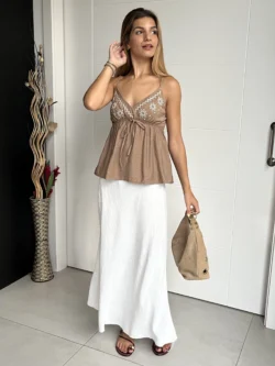 Top Tirantes Lazo Marrón - Imagen 4