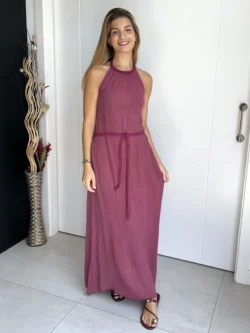 Vestido Halter Berenjena - Imagen 5