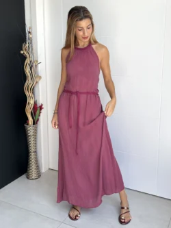 Vestido Halter Berenjena - Imagen 8