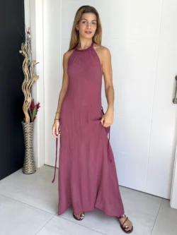 Vestido Halter Berenjena - Imagen 9