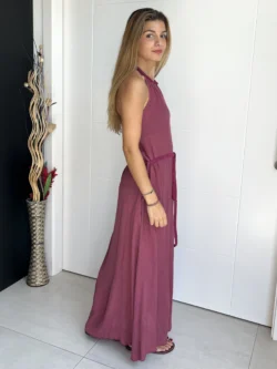 Vestido Halter Berenjena - Imagen 10