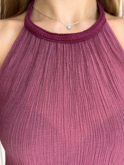 Vestido Halter Berenjena - Imagen 14