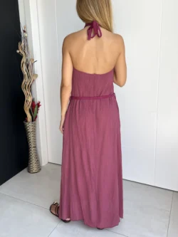 Vestido Halter Berenjena - Imagen 11