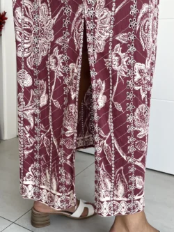 Vestido Tirantes Cruce Flores Berenjena - Imagen 14