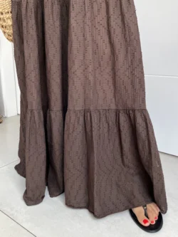 Vestido Boho Bolas Chocolate - Imagen 7