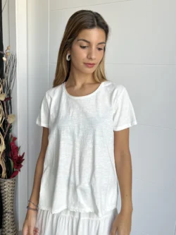 Camiseta Básica Lisa Blanca - Imagen 2