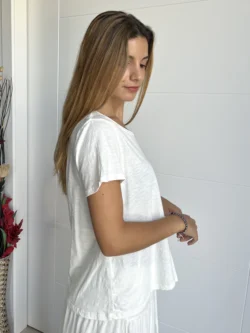 Camiseta Básica Lisa Blanca - Imagen 5