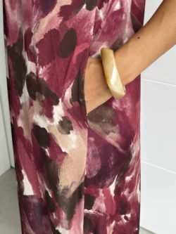 Vestido Tirantes Seda Fría Óleo Burdeos - Imagen 9