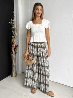 Pantalón India Suelto Verde - Imagen 6