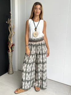 Pantalón India Suelto Verde