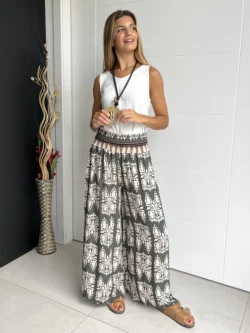 Pantalón India Suelto Verde - Imagen 3