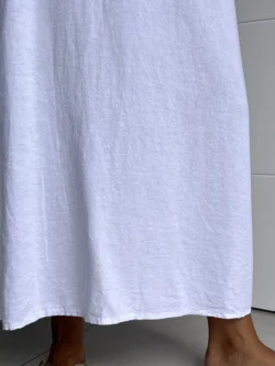 Vestido Midi Tirante Ancho Blanco - Imagen 11