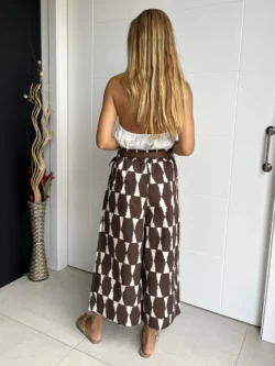 Pantalón Estampado Chocolate Cinturón - Imagen 6