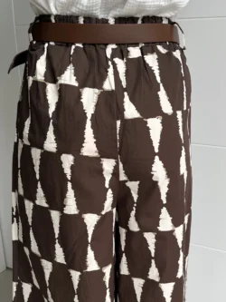Pantalón Estampado Chocolate Cinturón - Imagen 7