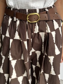 Pantalón Estampado Chocolate Cinturón - Imagen 8
