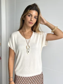 Jersey Básico Pico Crema