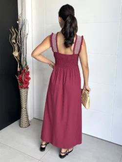 Vestido Midi Tirante Ancho Frambuesa - Imagen 7