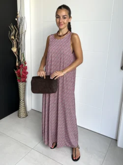 Vestido Tirantes Seda Fría Rombos - Imagen 3