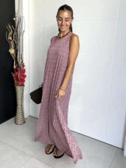 Vestido Tirantes Seda Fría Rombos - Imagen 5