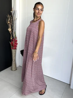 Vestido Tirantes Seda Fría Rombos - Imagen 4