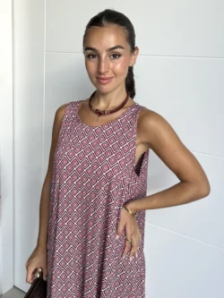 Vestido Tirantes Seda Fría Rombos - Imagen 2