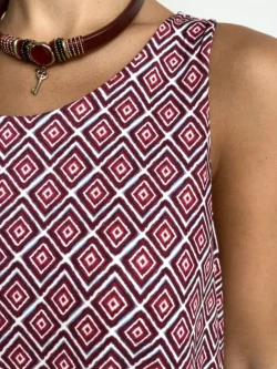 Vestido Tirantes Seda Fría Rombos - Imagen 8