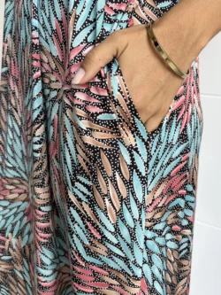 Vestido Tirantes Seda Fría Azulado - Imagen 8