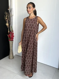 Vestido Tirantes Seda Fría Chocolate - Imagen 5