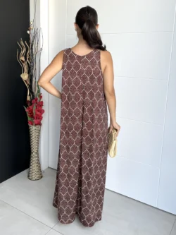 Vestido Tirantes Seda Fría Chocolate - Imagen 7