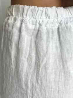 Pantalón Lino Blanco Botones - Imagen 8