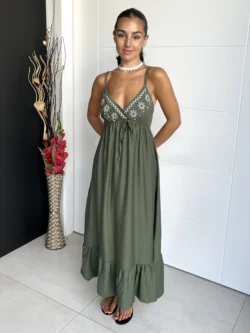 Vestido Tirantes Lazo Verde - Imagen 6