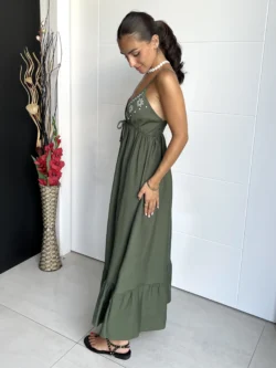 Vestido Tirantes Lazo Verde - Imagen 7