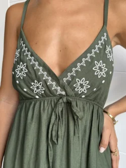 Vestido Tirantes Lazo Verde - Imagen 10