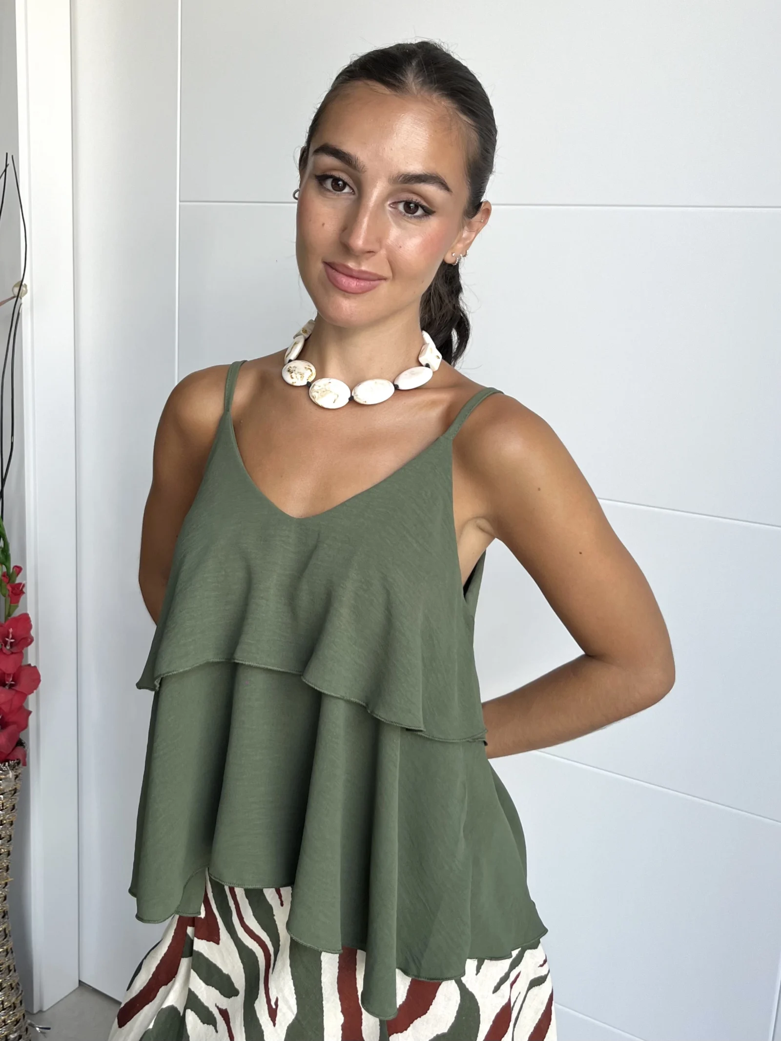 Top Volante Verde Militar