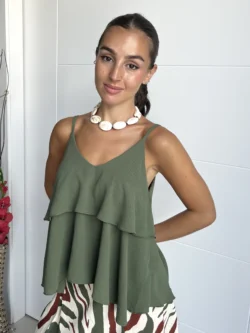 Top Volante Verde Militar