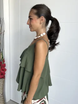 Top Volante Verde Militar - Imagen 4