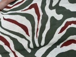 Falda Midi Lino Estampada Verde y Teja - Imagen 9