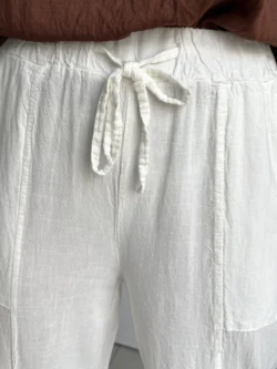 Pantalón Lino Crema - Imagen 8
