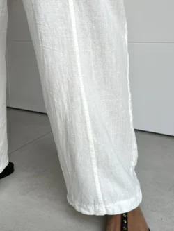 Pantalón Lino Crema - Imagen 9