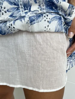 Vestido Tirantes Corto Flores Azul - Imagen 11