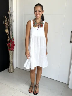 Vestido Corto Tirantes Blanco - Imagen 5