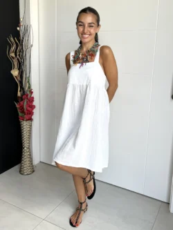 Vestido Corto Tirantes Blanco