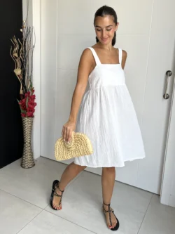 Vestido Corto Tirantes Blanco - Imagen 4