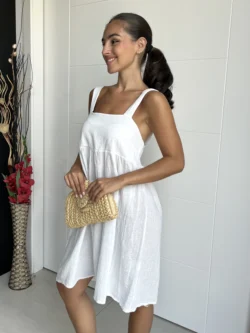 Vestido Corto Tirantes Blanco - Imagen 3